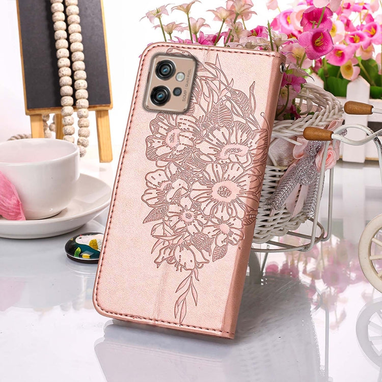 BUTTERFLY Knižkové puzdro pre Motorola Moto G32 - ružové