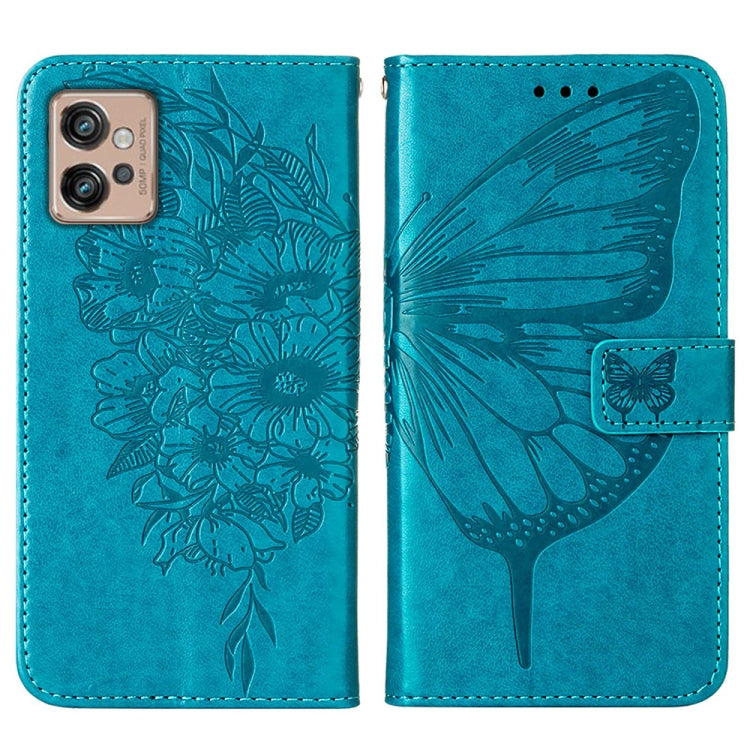 BUTTERFLY Knižkové puzdro pre Motorola Moto G32 - modré
