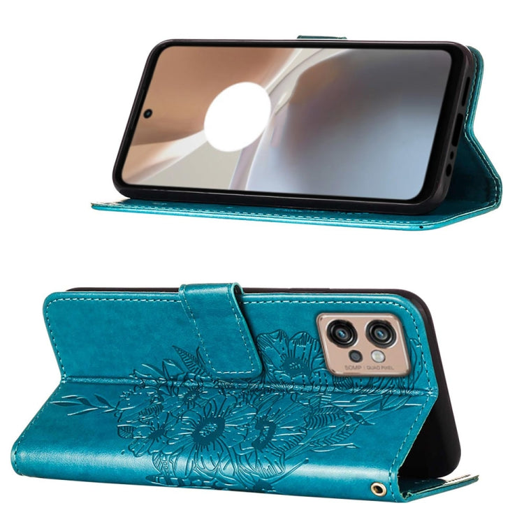 BUTTERFLY Knižkové puzdro pre Motorola Moto G32 - modré