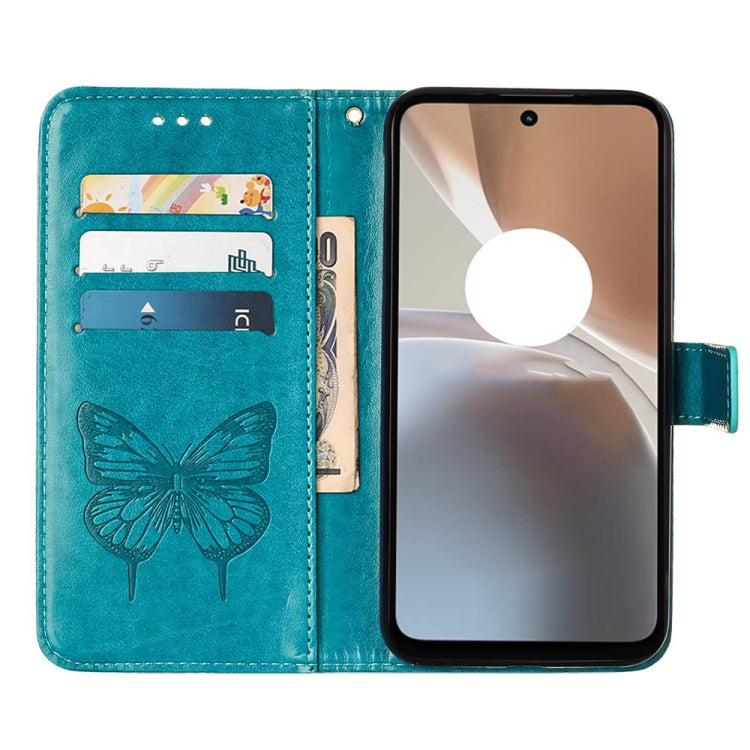 BUTTERFLY Knižkové puzdro pre Motorola Moto G32 - modré