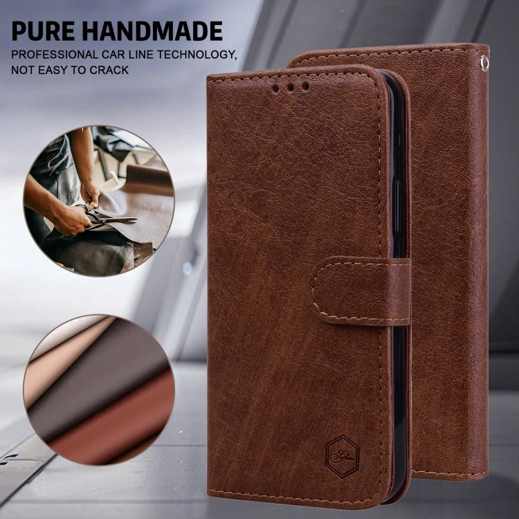 SOLID Knižkové puzdro pre Motorola Moto G32 - tmavo hnedé