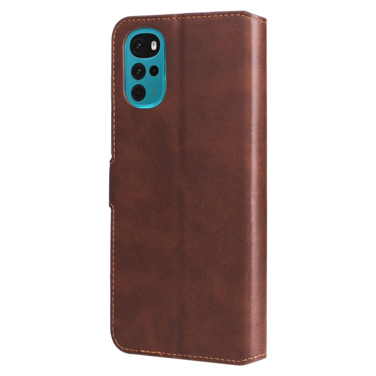 CALF Knižkové puzdro pre Motorola Moto G22 - tmavo hnedé