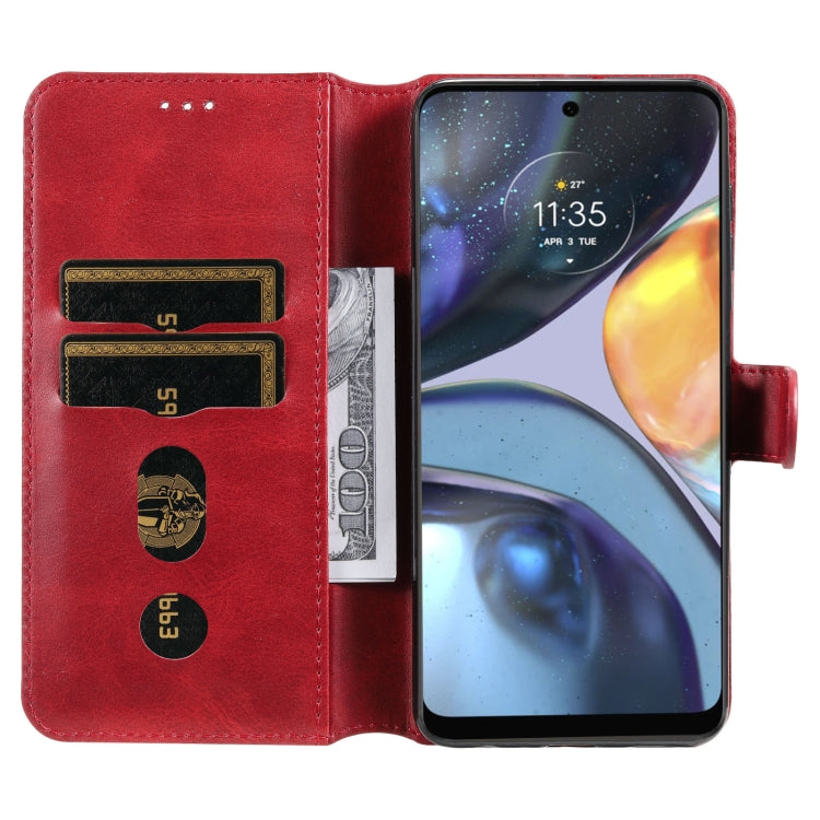 CALF Knižkové puzdro pre Motorola Moto G22 - červené