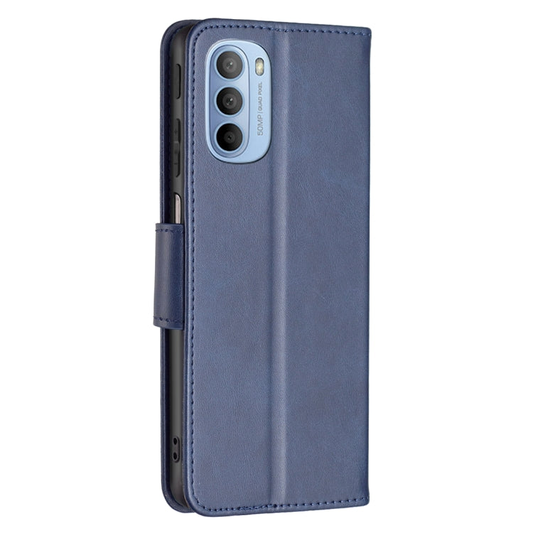 LAMBSKIN Knižkové puzdro pre Motorola Moto G31 / G41 - modré