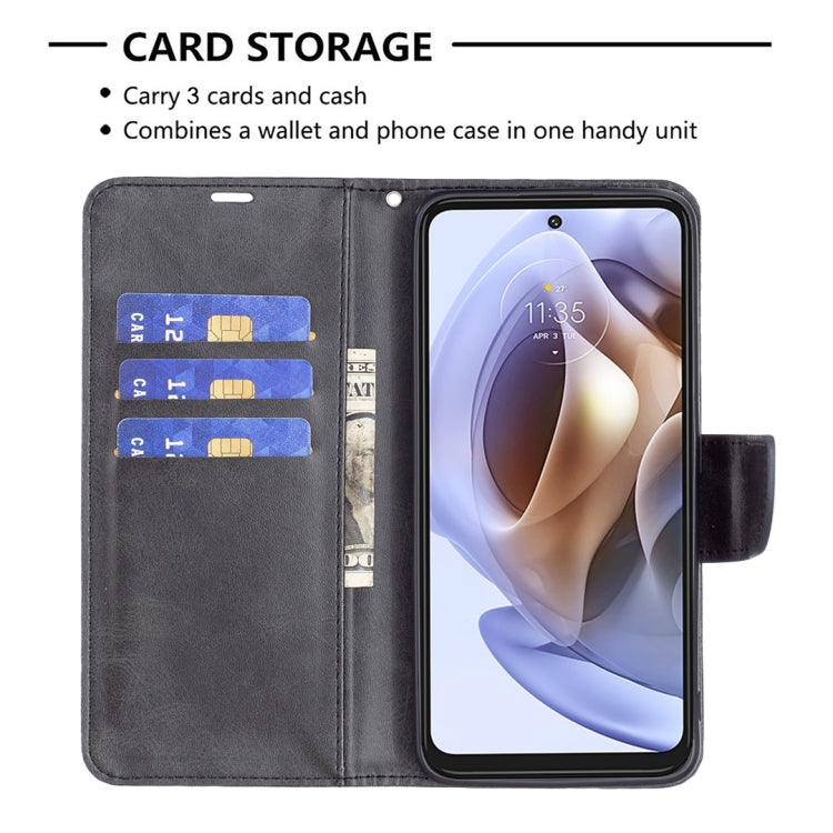 LAMBSKIN Knižkové puzdro pre Motorola Moto G31 / G41 - čierne