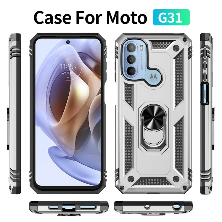 RING ARMOR Tvrdený kryt pre Motorola Moto G31 / G41 - sivý