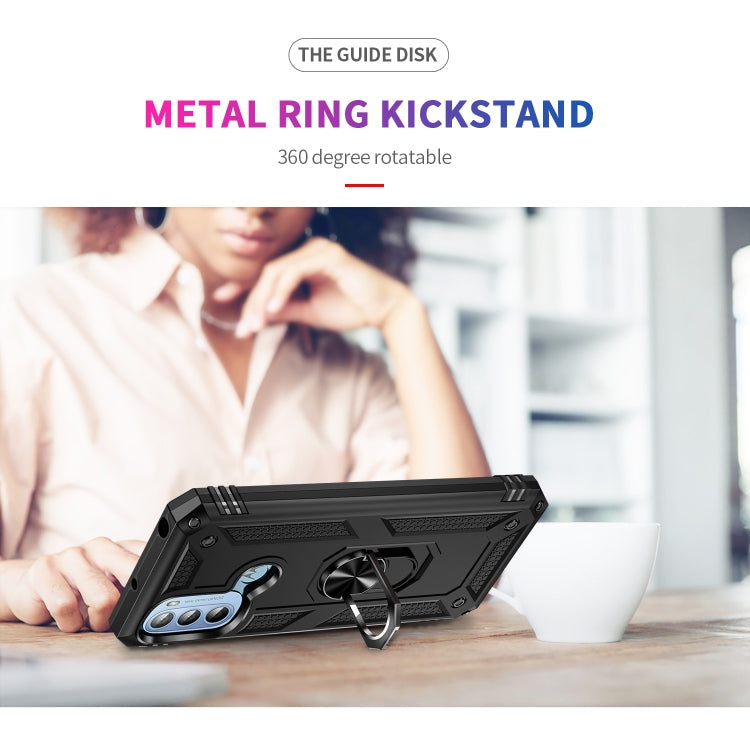 RING ARMOR Tvrdený kryt pre Motorola Moto G31 / G41 - čierny