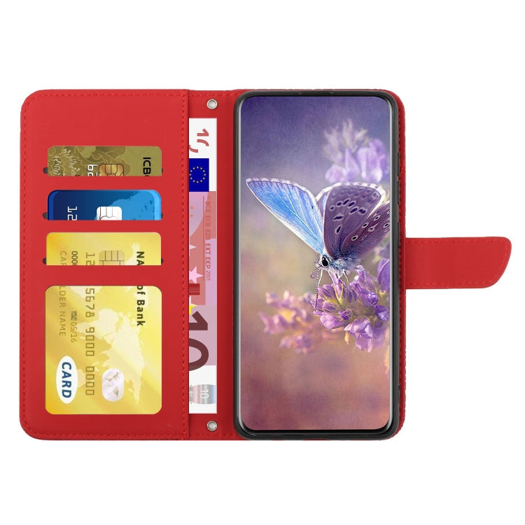BUTTERFLY Knižkové puzdro pre Motorola Moto G13 / G23 - červené