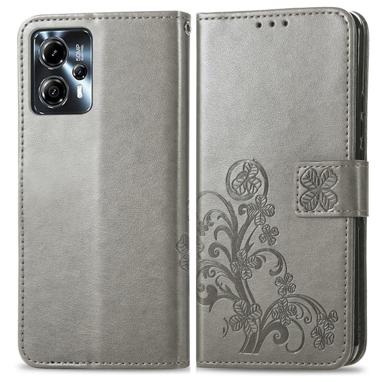 LEAF Knižkové puzdro pre Motorola Moto G13 / G23 - sivé