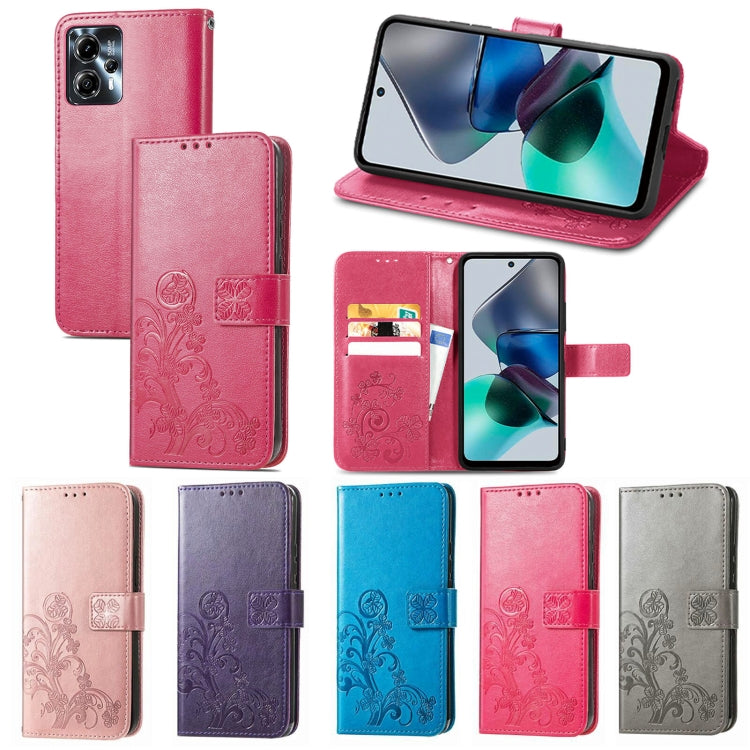 LEAF Knižkové puzdro pre Motorola Moto G13 / G23 - fialové