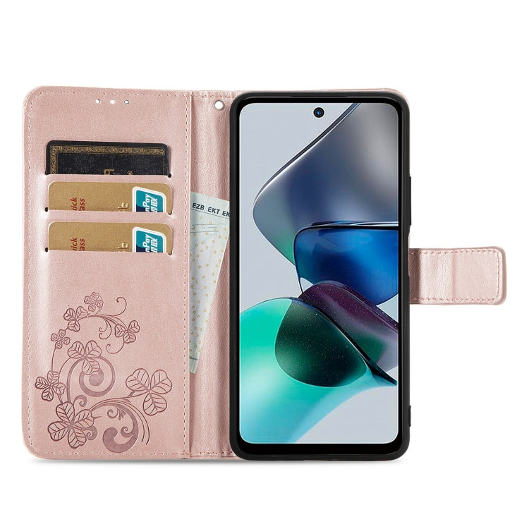 LEAF Knižkové puzdro pre Motorola Moto G13 / G23 - ružové