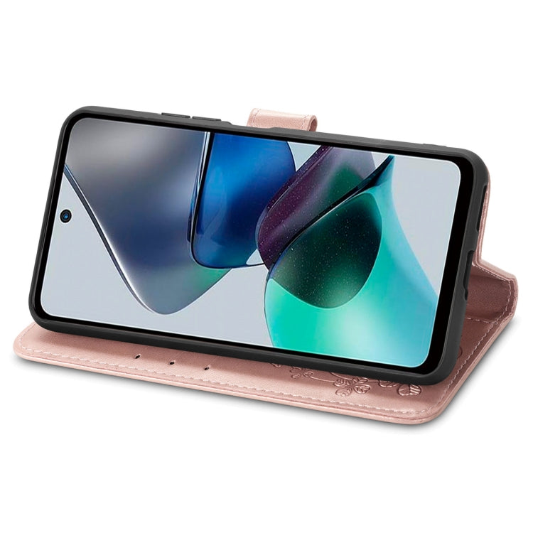 LEAF Knižkové puzdro pre Motorola Moto G13 / G23 - ružové