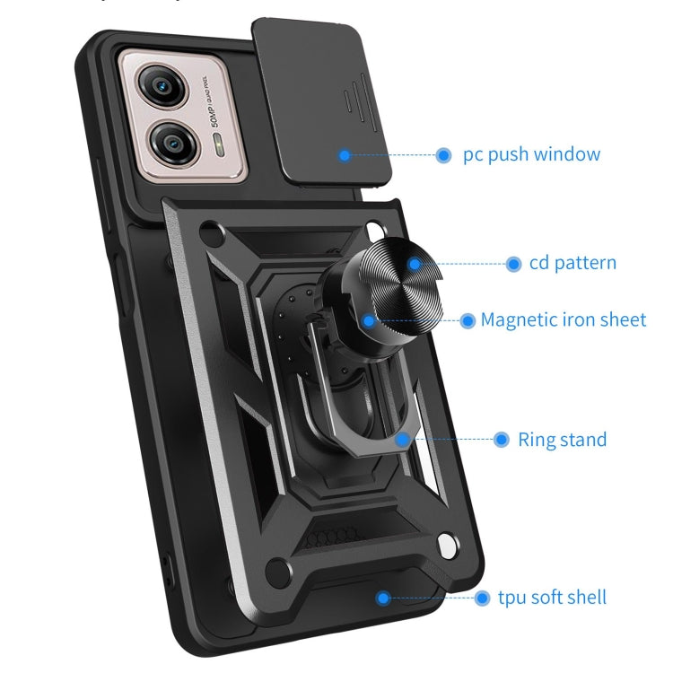 SLIDING ARMOR Tvrdený kryt pre Motorola Moto G13 / G23 - sivý