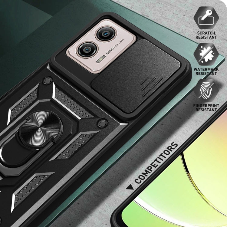 SLIDING ARMOR Tvrdený kryt pre Motorola Moto G13 / G23 - modrý