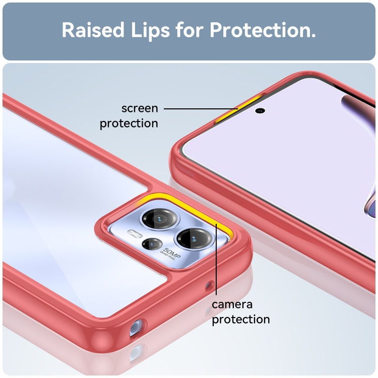 ACRYLIC Zadný kryt pre Motorola Moto G13 / G23 - červený