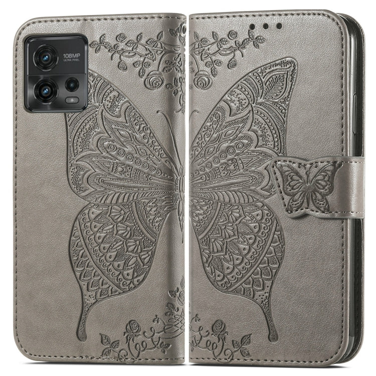 FLOWER Knižkové puzdro pre Motorola Moto G72 - sivé