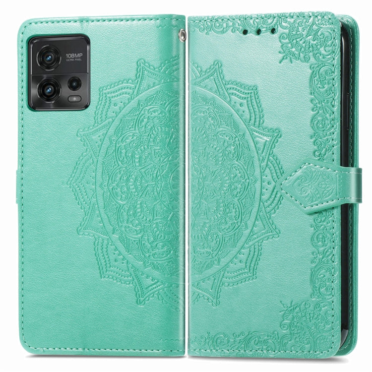 MANDALA Knižkové puzdro pre Motorola Moto G72 - zelené