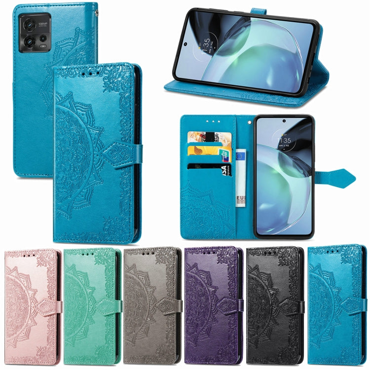MANDALA Knižkové puzdro pre Motorola Moto G72 - fialové