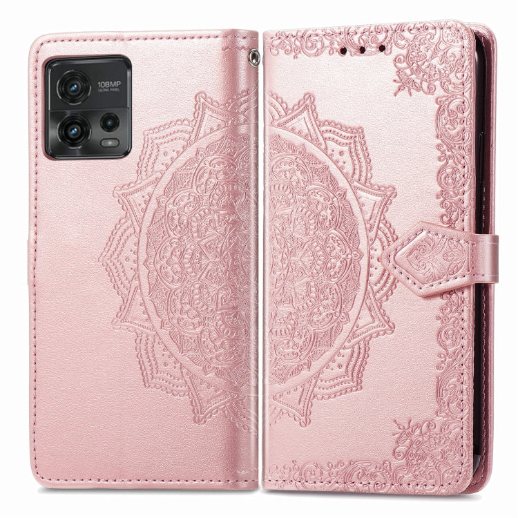 MANDALA Knižkové puzdro pre Motorola Moto G72 - ružové
