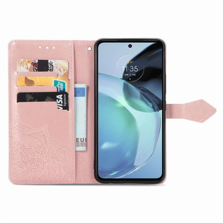 MANDALA Knižkové puzdro pre Motorola Moto G72 - ružové