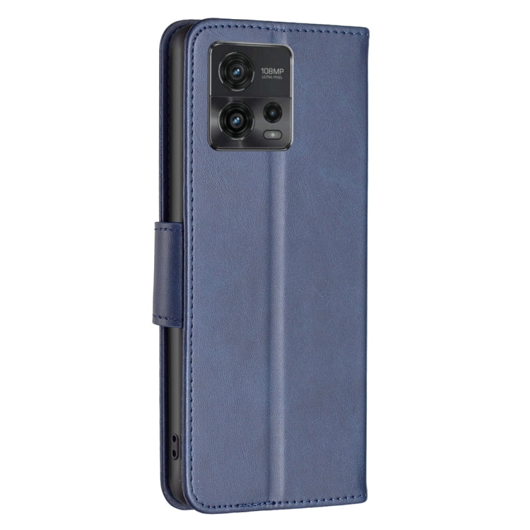 LAMBSKIN Knižkové puzdro pre Motorola Moto G72 - modré