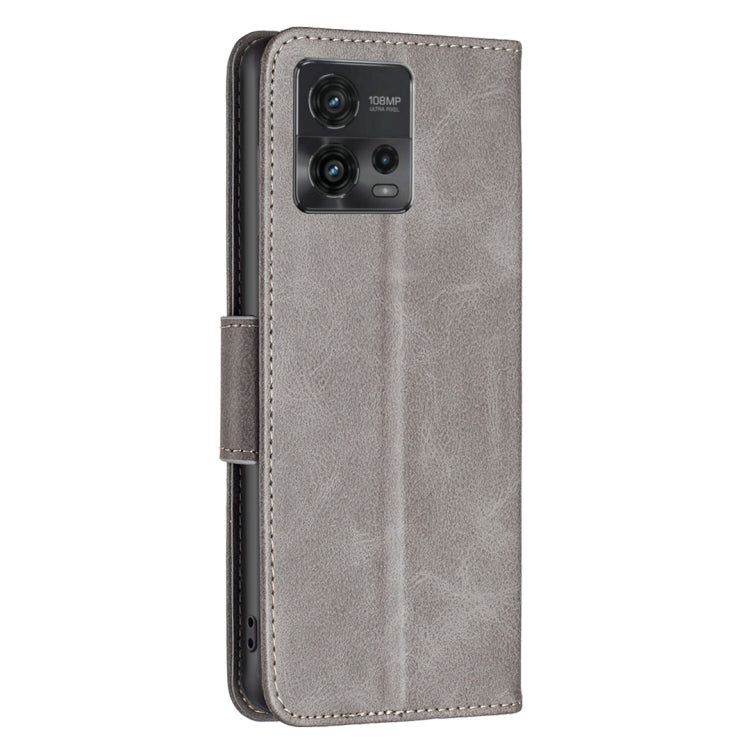 LAMBSKIN Knižkové puzdro pre Motorola Moto G72 - sivé