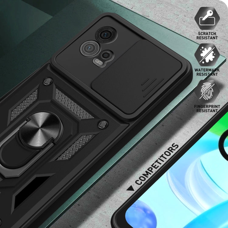 SLIDING ARMOR Tvrdený kryt pre Motorola Moto G72 - modrý