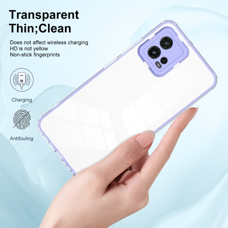 FRAME Zadný kryt pre Motorola Moto G72 - fialový