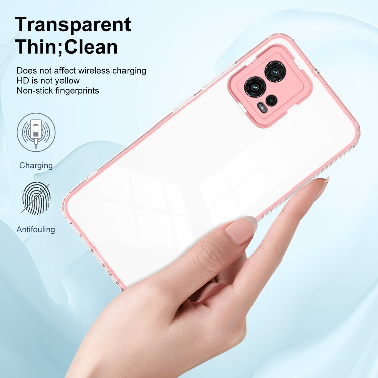 FRAME Zadný kryt pre Motorola Moto G72 - ružový