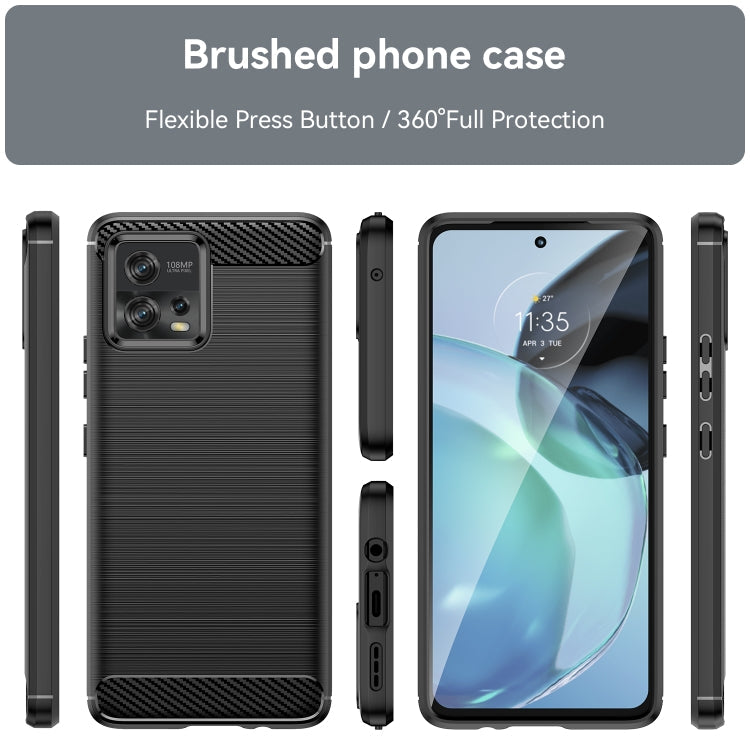 CARBON Zadný obal pre Motorola Moto G72 - čierny