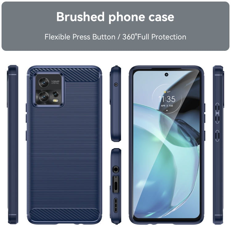 CARBON Zadný obal pre Motorola Moto G72 - modrý