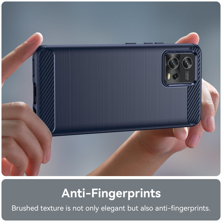CARBON Zadný obal pre Motorola Moto G72 - modrý