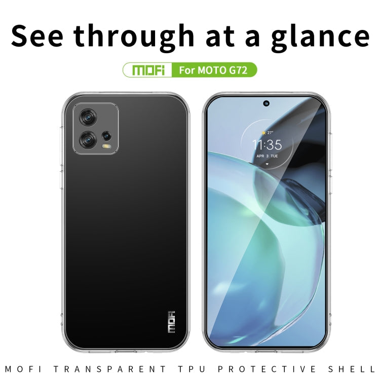 TRANSPARENTNÝ Silikónový obal pre Motorola Moto G72 - priesvitný