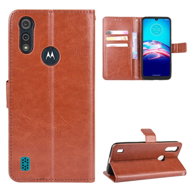 SOLID Knižkové puzdro pre Motorola Moto E6i / Moto E6s - hnedé