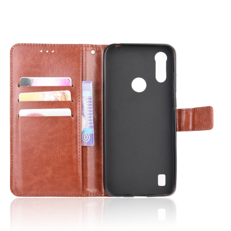 SOLID Knižkové puzdro pre Motorola Moto E6i / Moto E6s - hnedé
