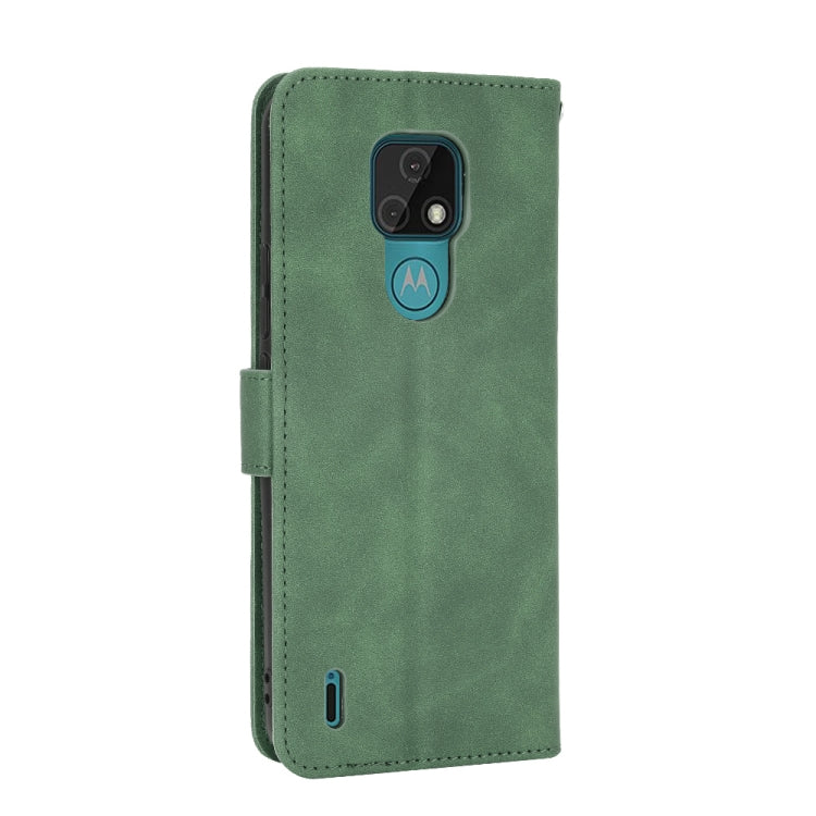 SOLID Knižkové puzdro pre Motorola Moto E7 - zelené
