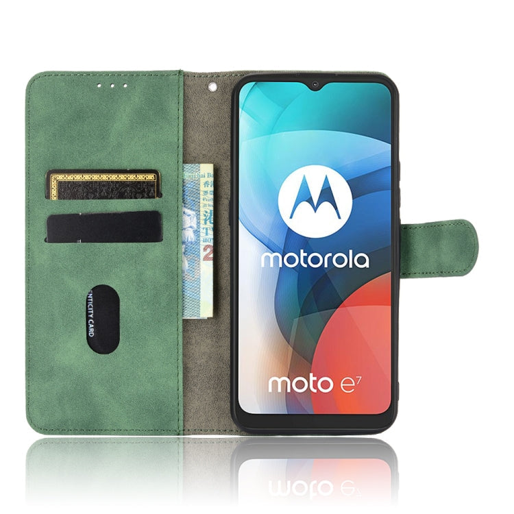SOLID Knižkové puzdro pre Motorola Moto E7 - zelené
