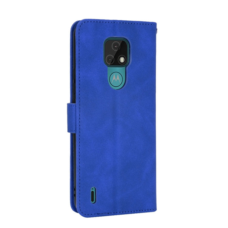 SOLID Knižkové puzdro pre Motorola Moto E7 - modré