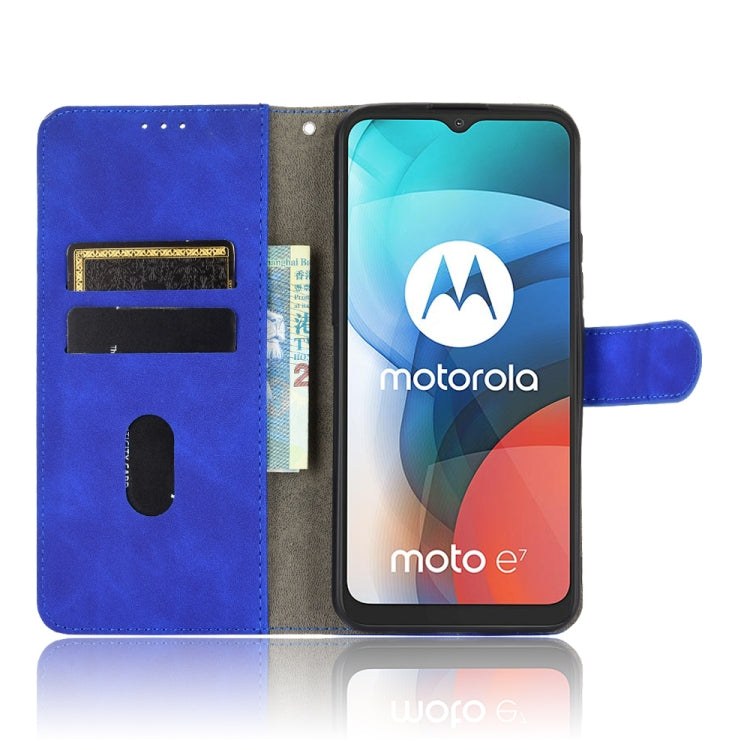 SOLID Knižkové puzdro pre Motorola Moto E7 - modré