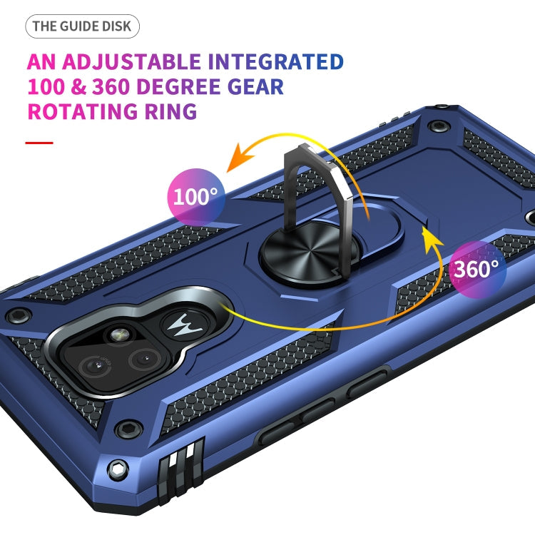 RING ARMOR Tvrdený kryt pre Motorola Moto E7 - modrý