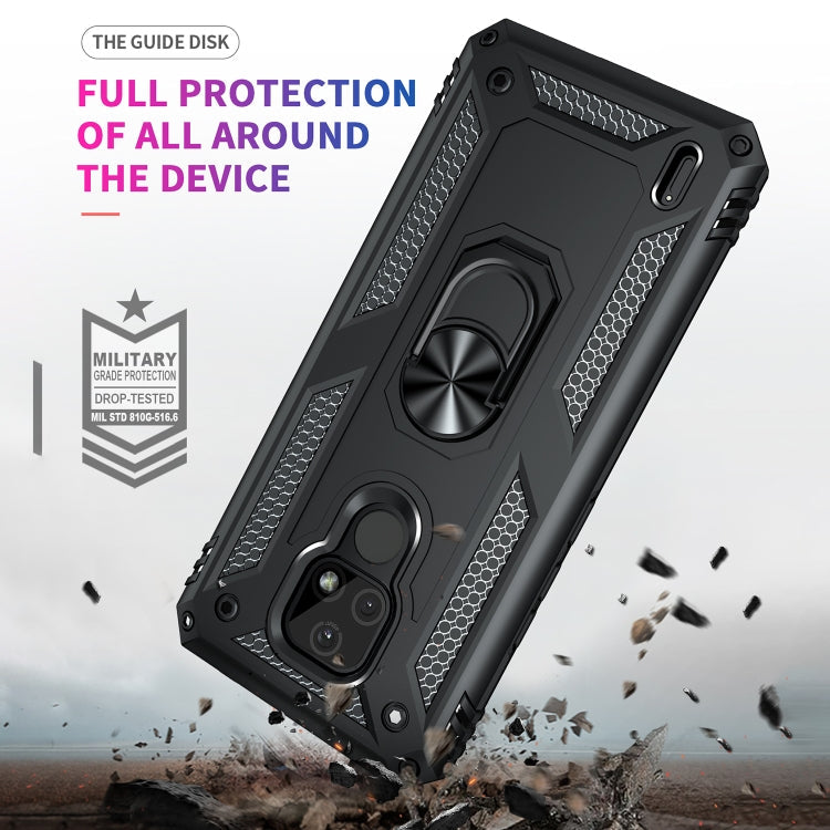 RING ARMOR Tvrdený kryt pre Motorola Moto E7 - čierny