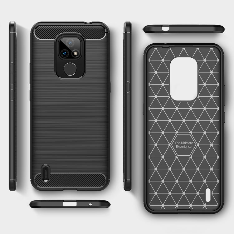 CARBON Zadný obal pre Motorola Moto E7 - čierny