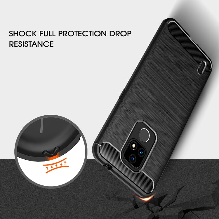 CARBON Zadný obal pre Motorola Moto E7 - čierny