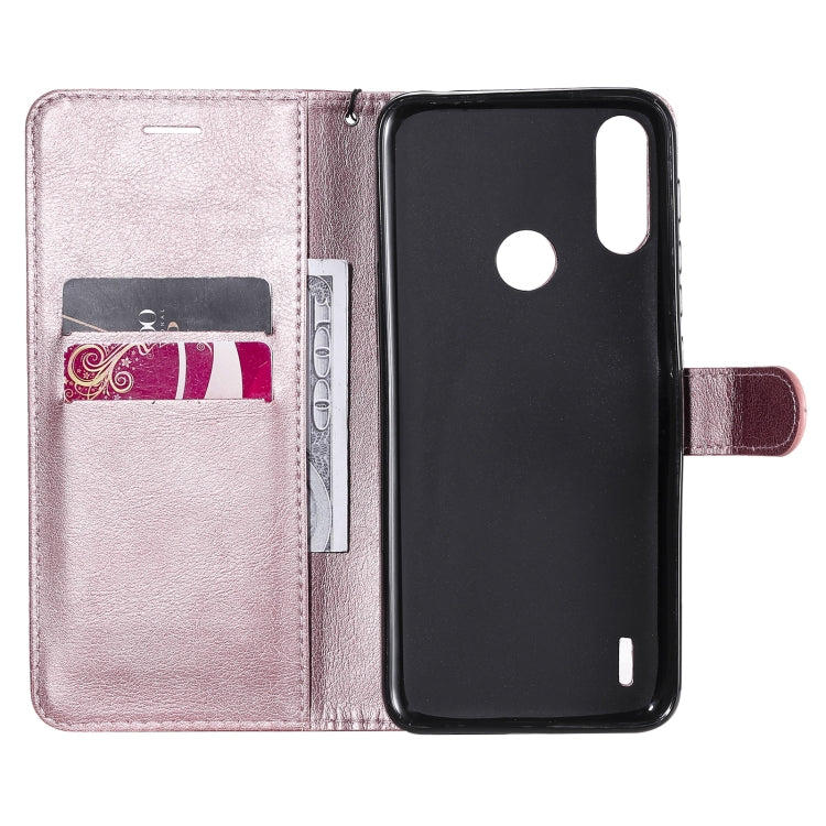 SOLID Knižkové puzdro pre Motorola Moto E7 Power / E7i Power - ružové