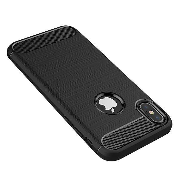 Pevné silikónové puzdro na Apple iPhone XS MAX Forcell Carbon čierne