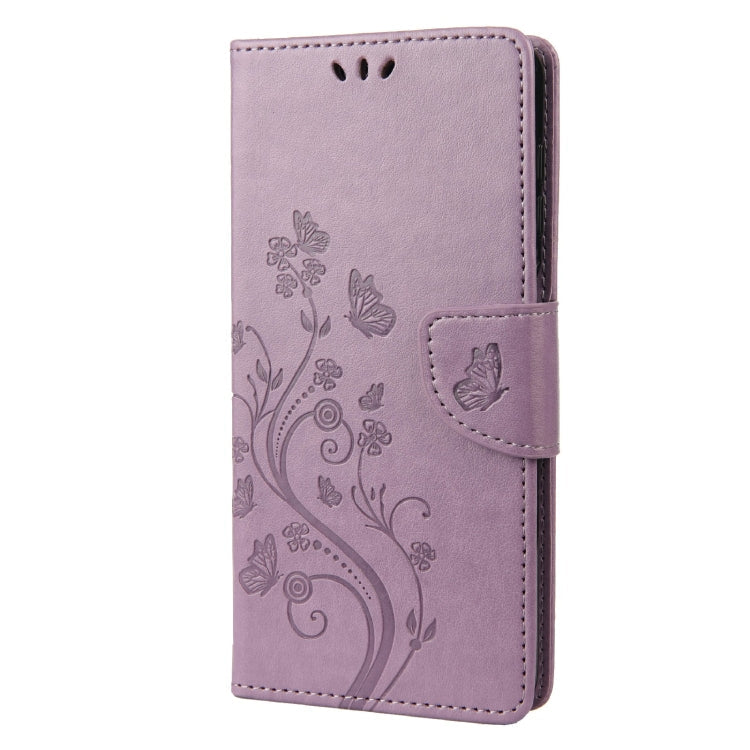 BUTTERFLY Knižkové puzdro pre Motorola Moto E32 / E32s - fialové 02