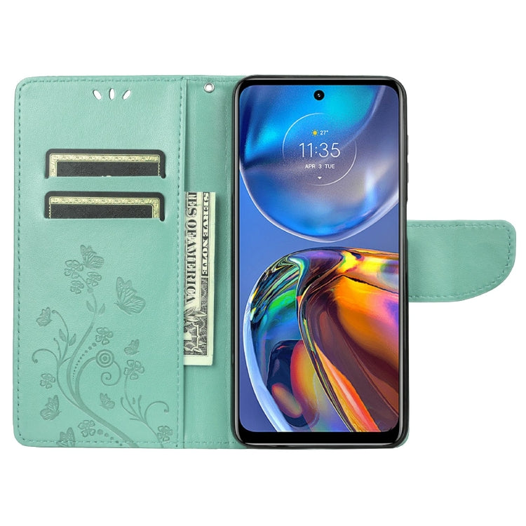 BUTTERFLY Knižkové puzdro pre Motorola Moto E32 / E32s - zelené