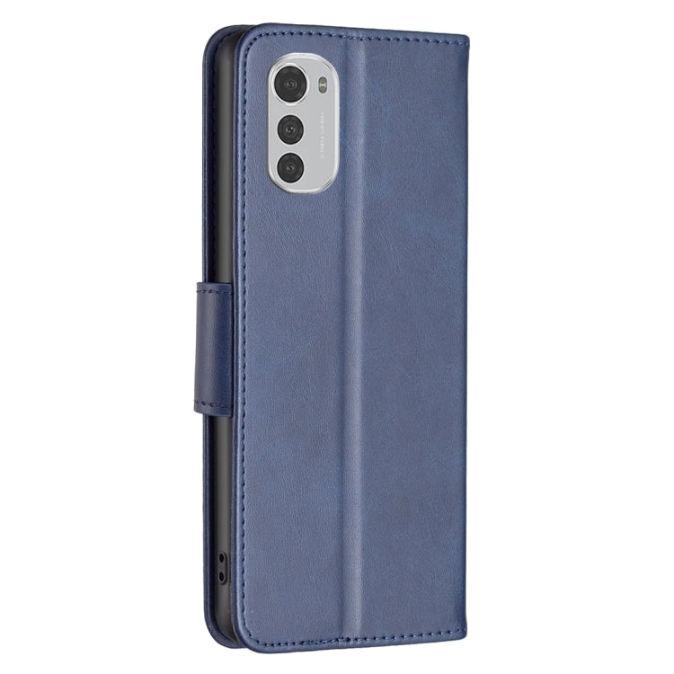 LAMBSKIN Knižkové puzdro pre Motorola Moto E32 / E32s - modré