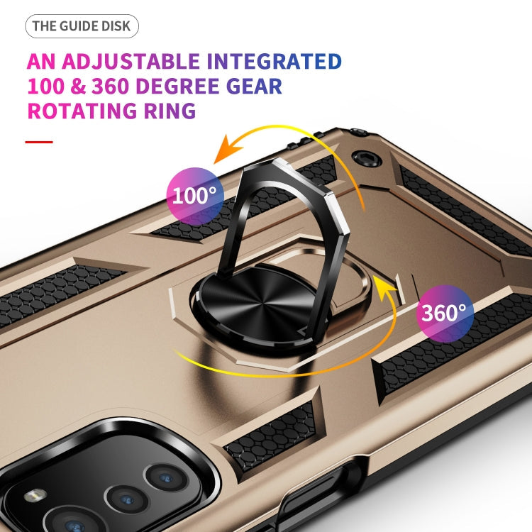 RING ARMOR Tvrdený kryt pre Motorola Moto E32 / E32s - zlatý