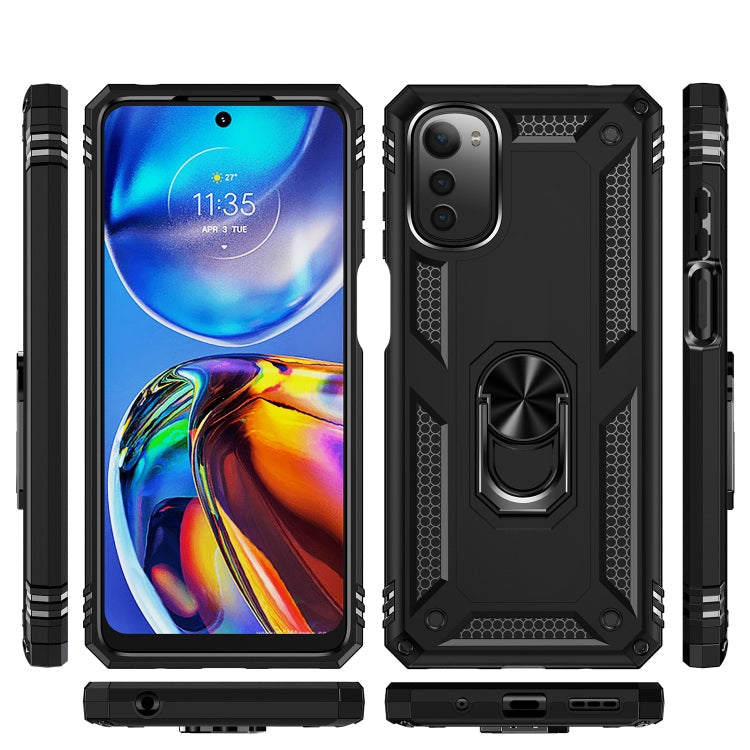 RING ARMOR Tvrdený kryt pre Motorola Moto E32 / E32s - čierny